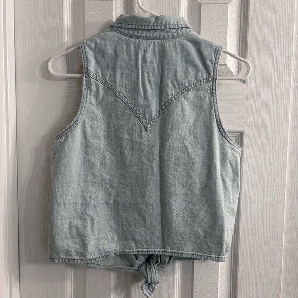 Wrangler Women’s Tie Front Sleeveless Western Shirt SZ Small - Picture 6 of 10